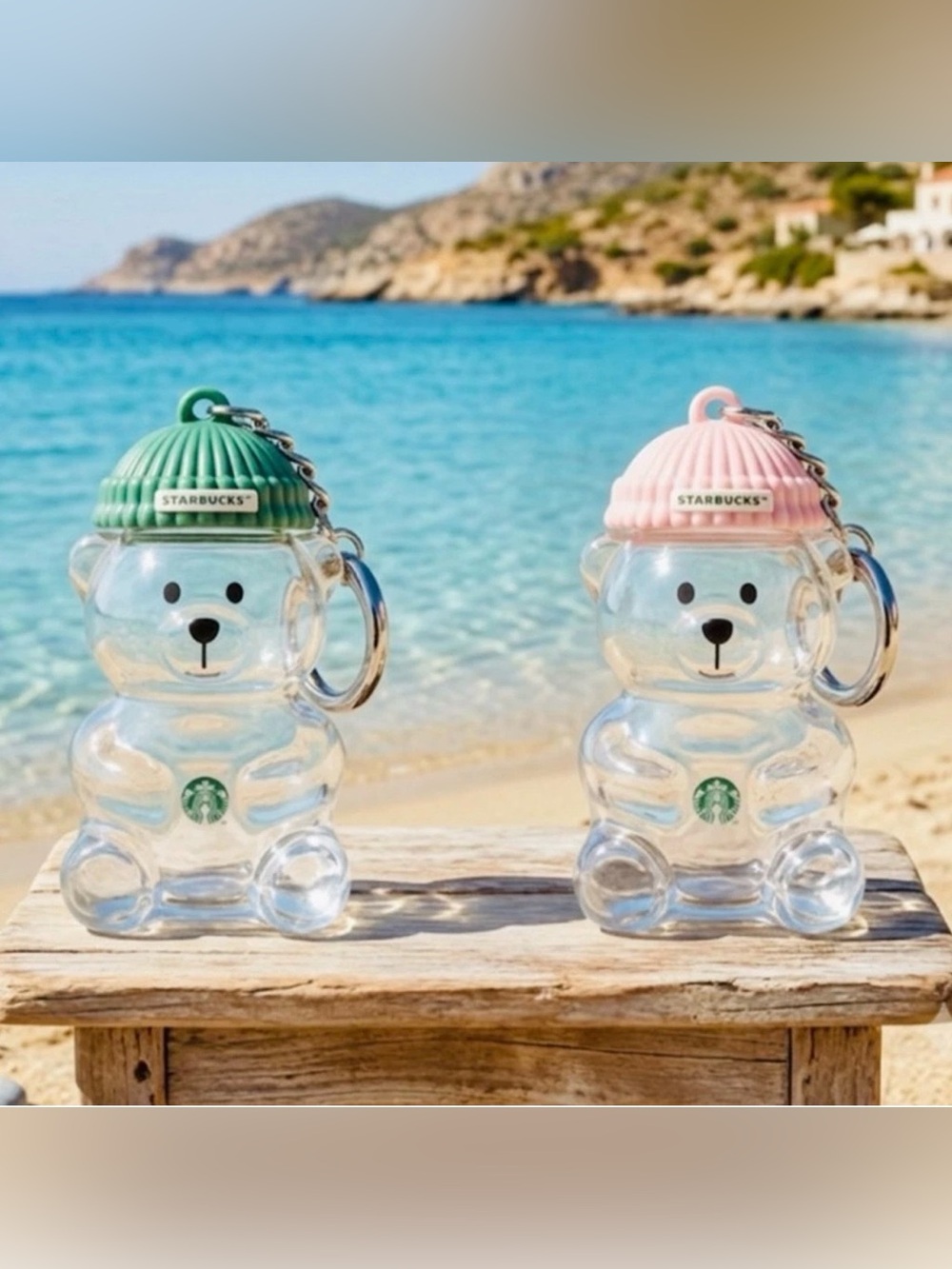 Starbucks Exclusive Korea Bearista Miniature
Keychains  Green & Pink - Picture 11 of 11
